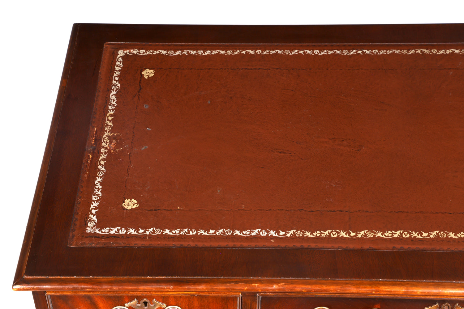 Wunderschöner Englischer Schreibtisch echt Lederauflage Bürotisch Antik Stil Office Desk