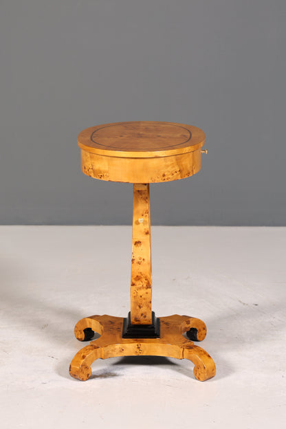 Traumhafter Art Deco Stil Beistelltisch Antik Stil Tisch Lyra Luxus Ablagetisch Birke Kommode