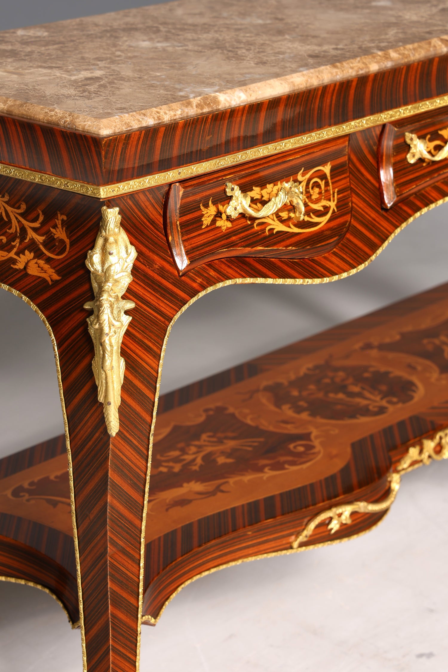 Traumhafte Barock Stil Konsolen Tisch Marmor Antik Stil Intarsien Konsole
