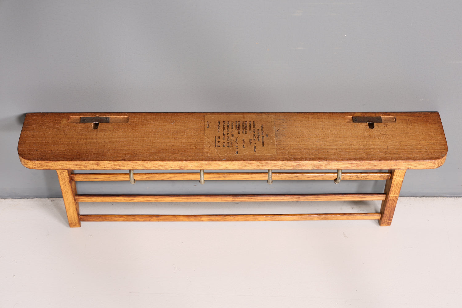 Wunderschöne Mid Century Garderobe Retro Hutablage Vintage Hakenleiste 60s Hakenleiste