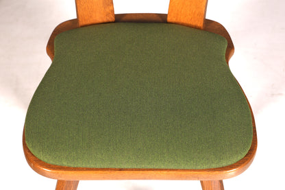 4x Schlichte Landhausstil Stühle mit zwei Hocker Retro Stuhlset Antik Stil Eiche Küchenstühle Bauernstühle Esszimmer Stühle