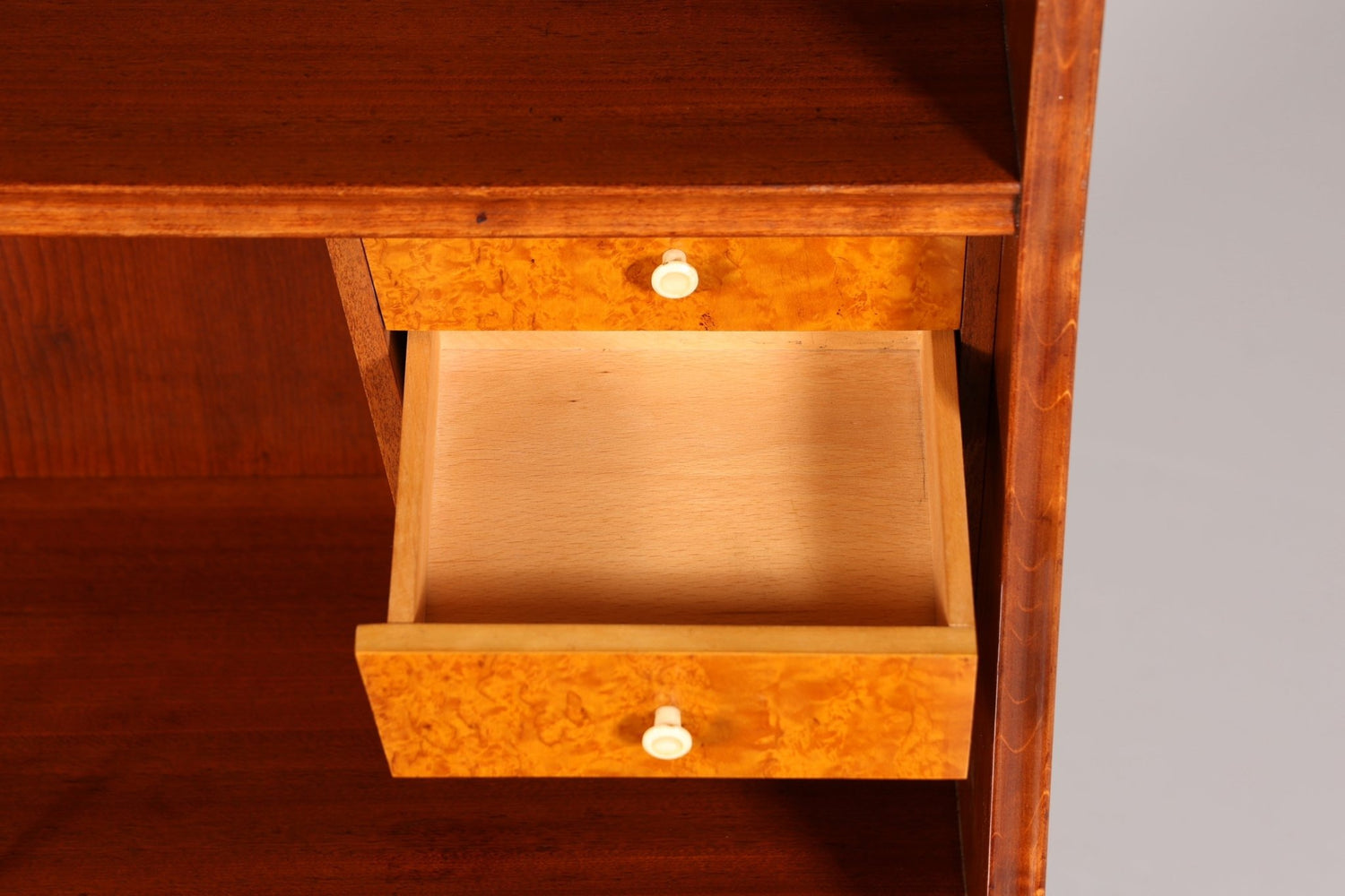 Wunderschöner Mid Century Schrank Bücherregal Vintage Sekretär Highboard Holz Regal
