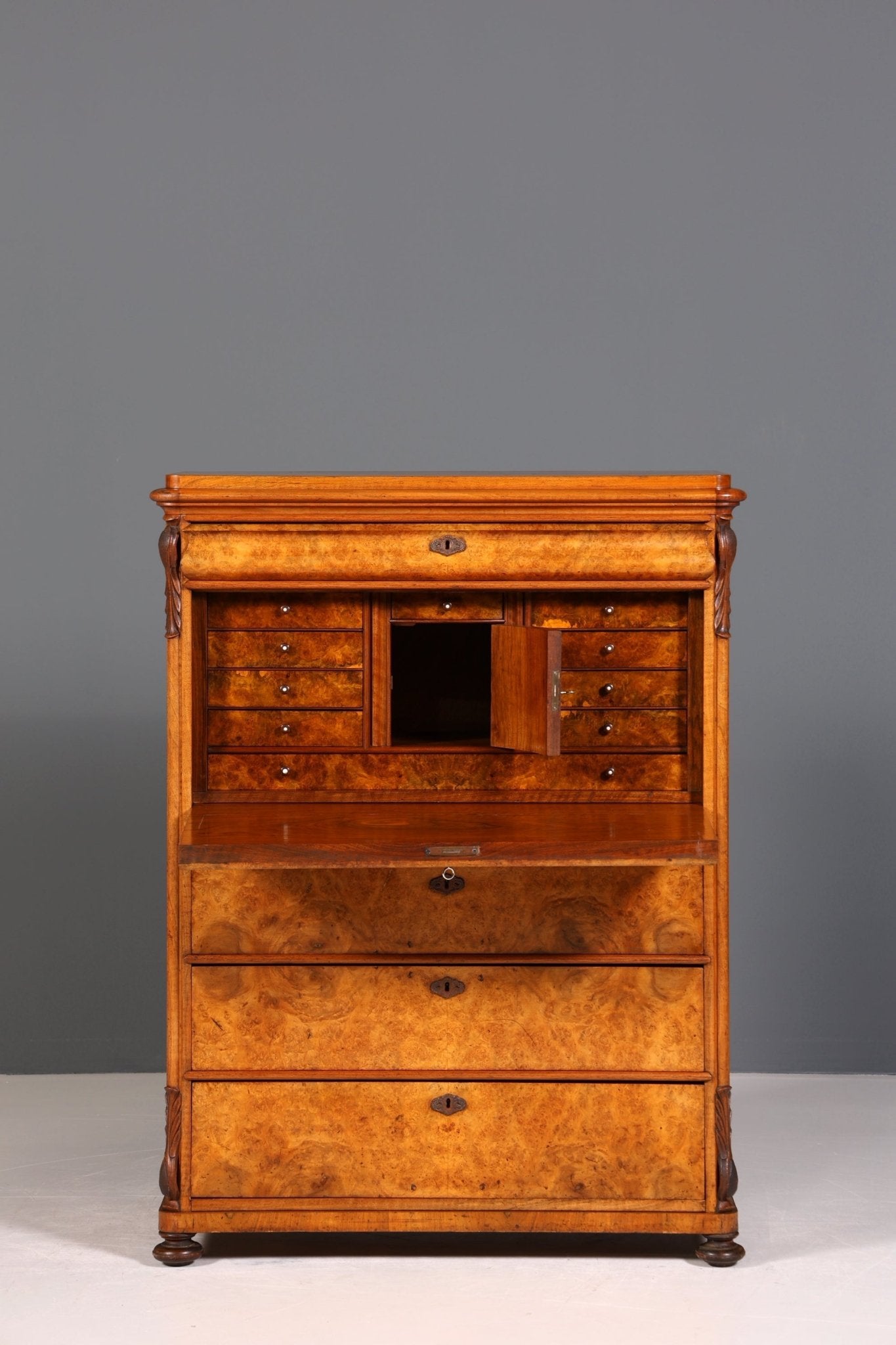 Wunderschöner Louis Philippe Sekretär um 1880 Gründerzeit Antik Schrank Chiffoniere