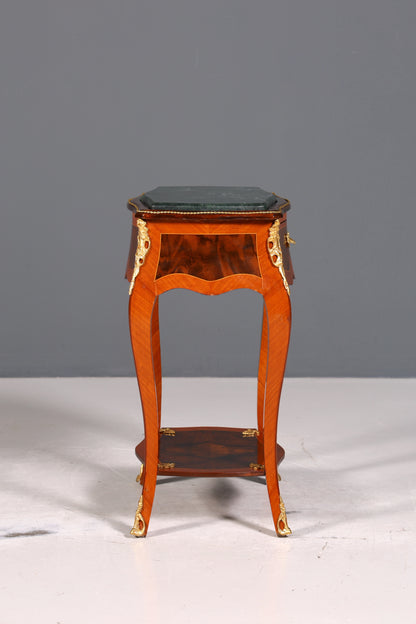 Beautiful Louis XV side table baroque style storage table marble chest of drawers telephone table
