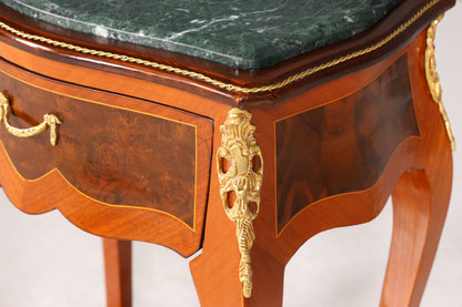 Beautiful Louis XV side table baroque style storage table marble chest of drawers telephone table