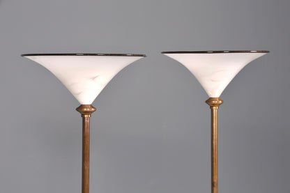Wunderschöne Italienische Stehlampe der Marke Barovier &amp; Toso Muranoglas Lampenschirm Deckenfluter Standlampe 1 von 2