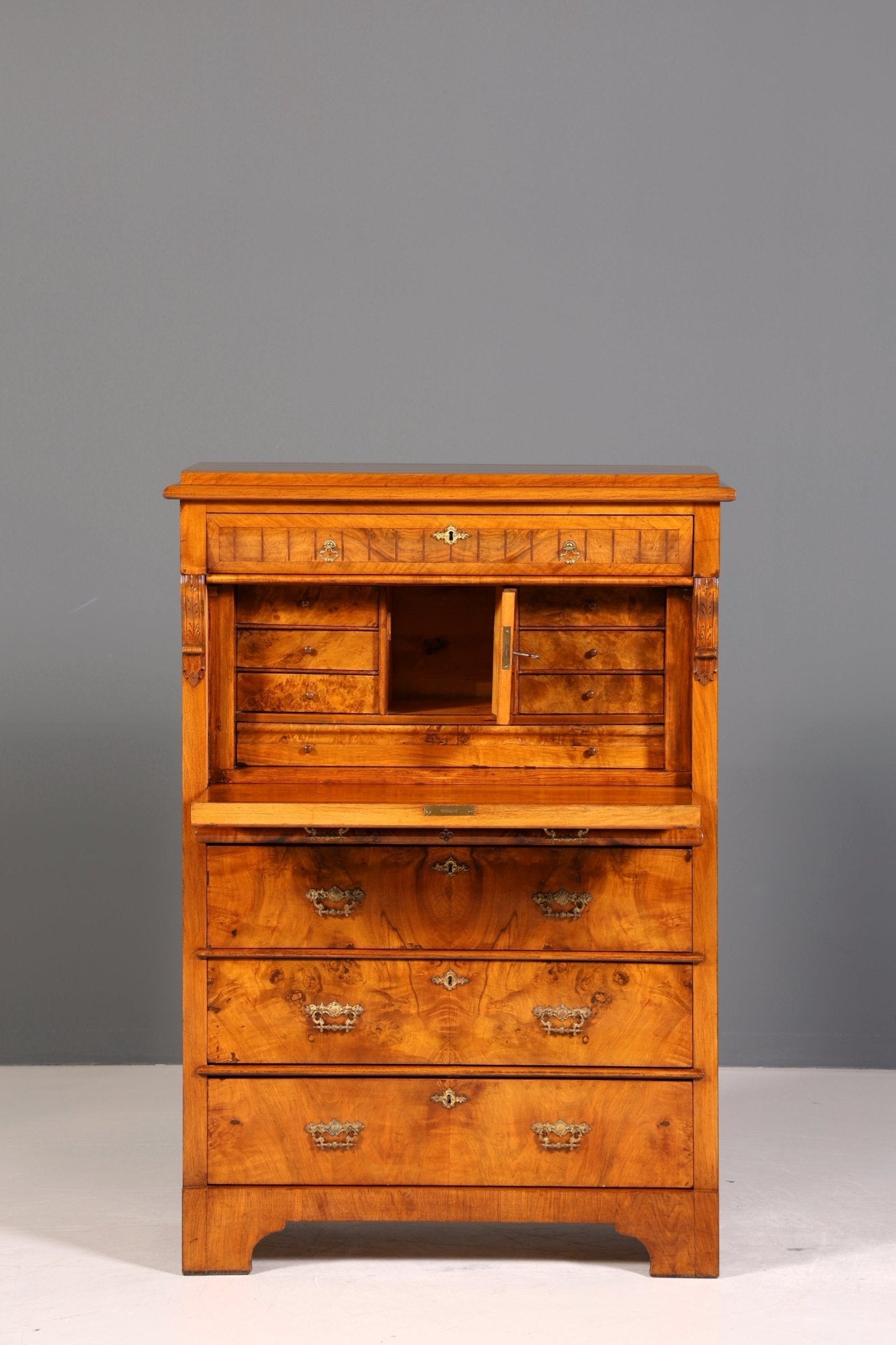 Wunderschöner Gründerzeit Sekretär Vertiko Highboard Louis Philippe Kommode um 1880
