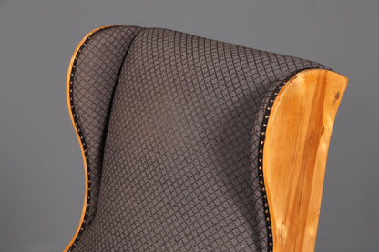 Wunderschöner Biedermeier Ohrenbackensessel Antik Armlehnsessel Polstersessel Lesesessel Sessel