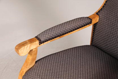 Wunderschöner Biedermeier Ohrenbackensessel Antik Armlehnsessel Polstersessel Lesesessel Sessel
