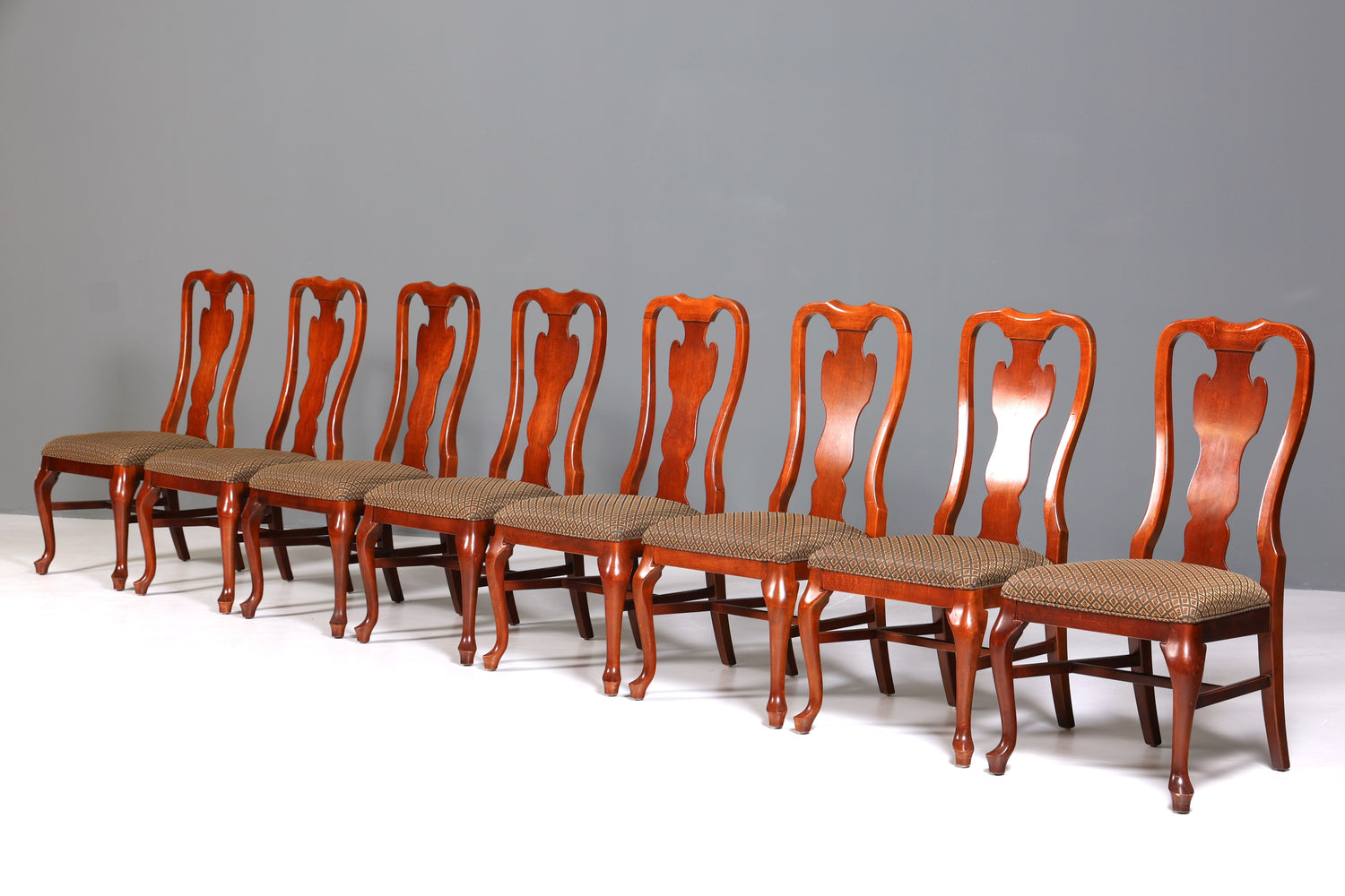 8x Edle Drexel Heritage Stühle Amerikanisch USA Chippendale Stil Stuhlset Küchenstuhl Set Esszimmer Stühle