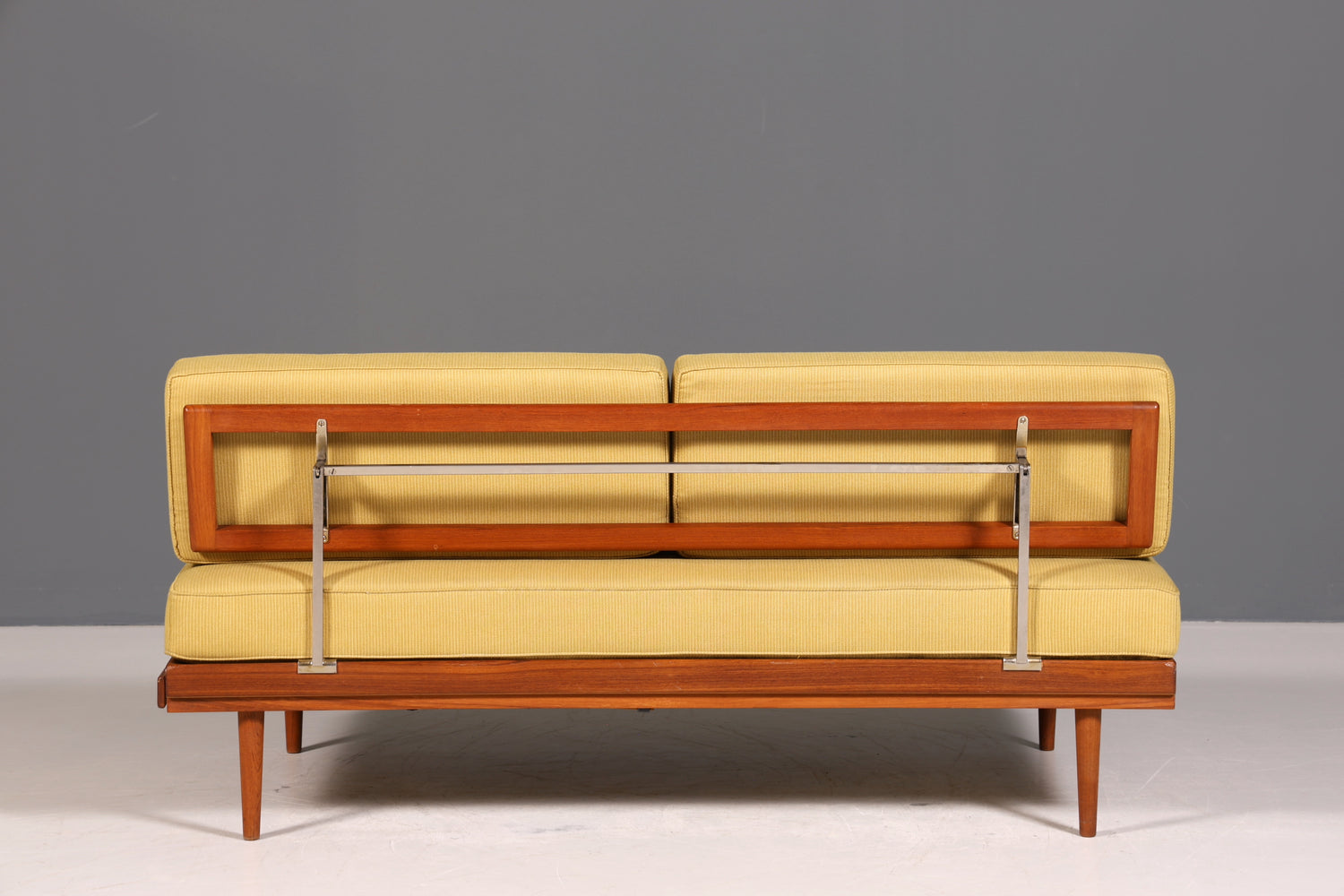 Seltenes Original Knoll Antimott Sofa Mid Century Couch Daybed Teak Holz 3-Sitzer Sofa Schlafsofa