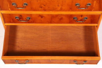 F221 Finish cm Wunderschöner Englischer Sekretär Eibe Schreibkommode Antik Stil Kommode UK Schreibtisch