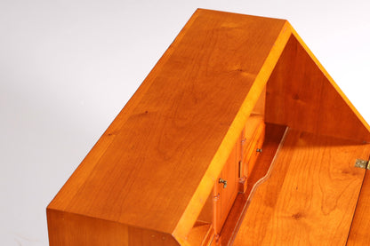 F221 Finish cm Wunderschöner Englischer Sekretär Eibe Schreibkommode Antik Stil Kommode UK Schreibtisch