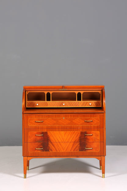 F224 Finish cm Wunderschöner Mid Century Rollladen Sekretär echt Holz Büro Schrank Vintage Schreibkommode