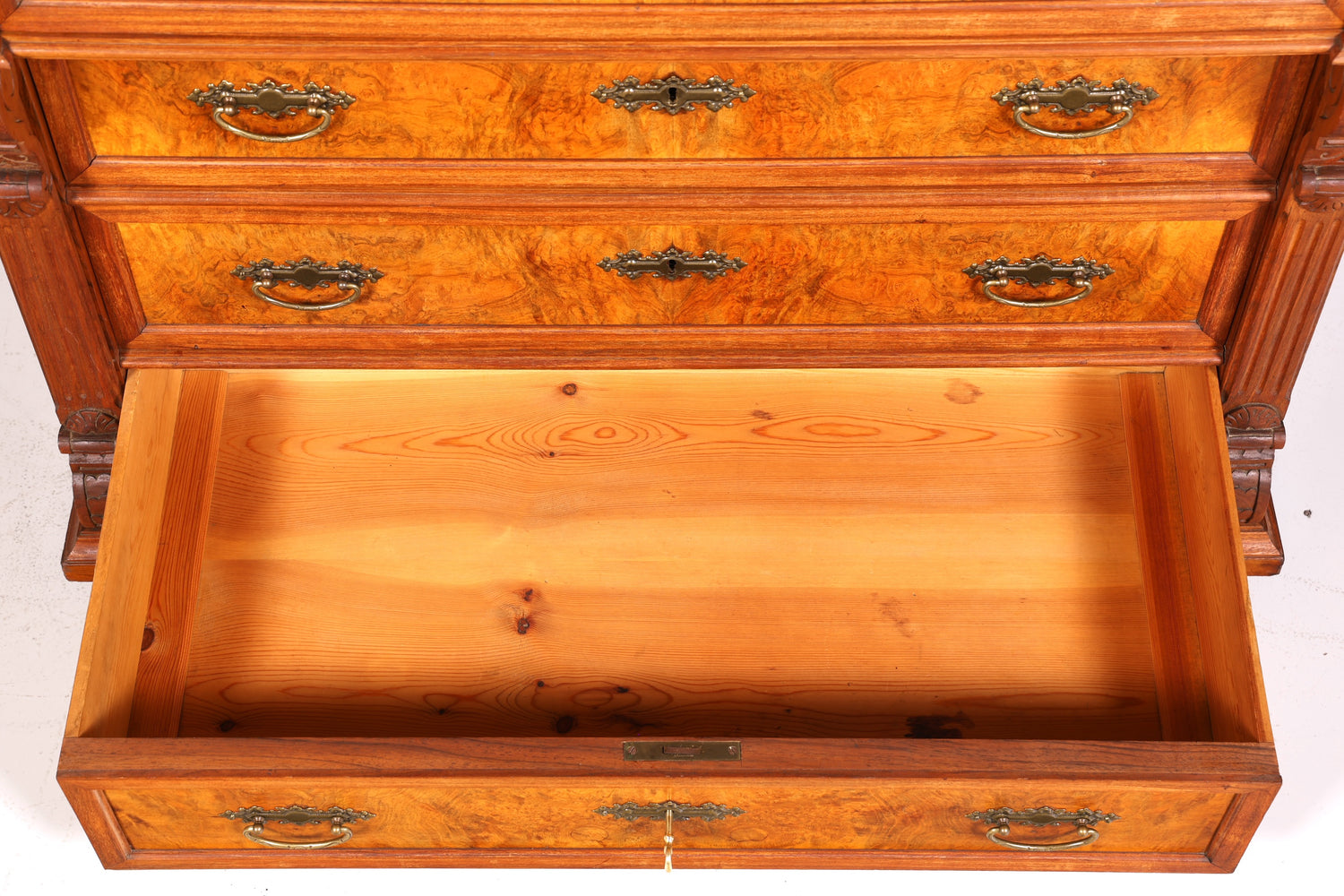 F227 Finish cm Wunderschöne Gründerzeit Kommode Jugendstil Antik Sideboard Schubladenkommode Wäschekommode