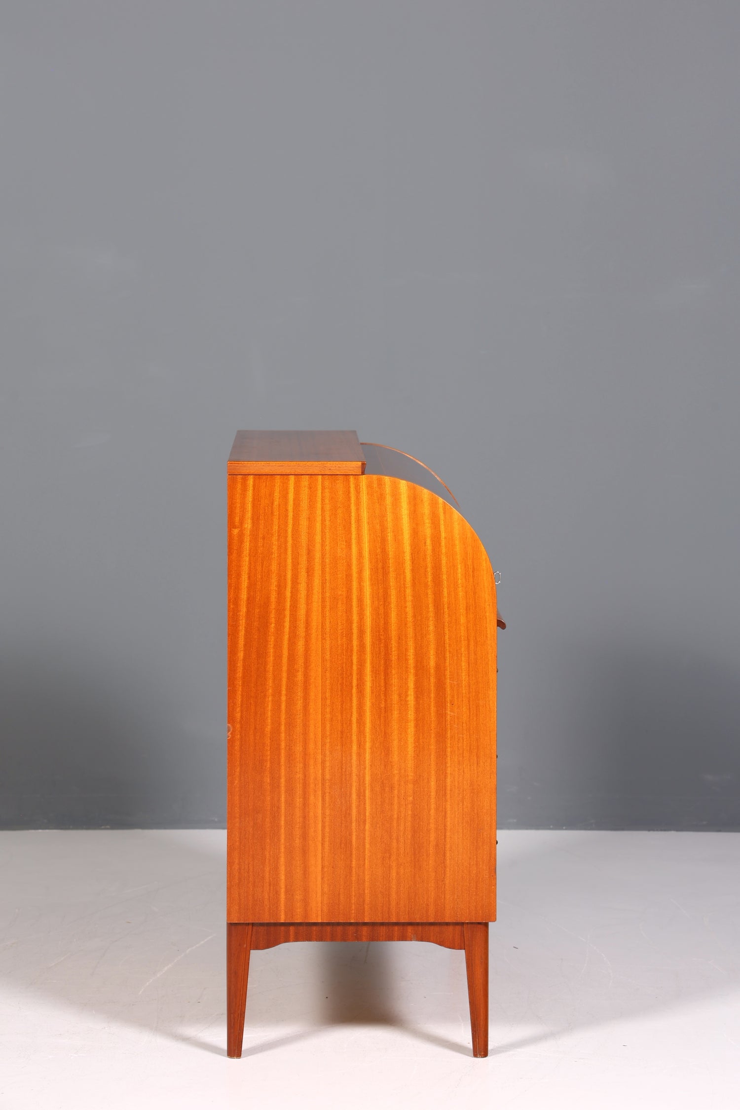 F228 Finish cm Wunderschöner Mid Century Rollladen Sekretär echt Holz Büro Schrank Vintage Schreibkommode