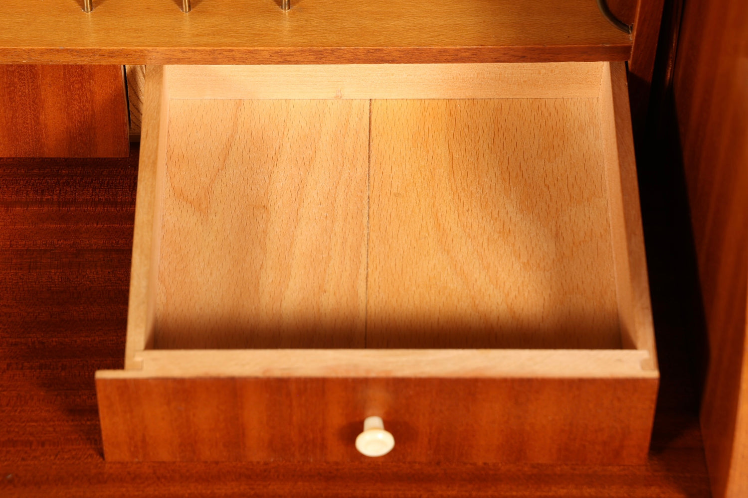 F228 Finish cm Wunderschöner Mid Century Rollladen Sekretär echt Holz Büro Schrank Vintage Schreibkommode