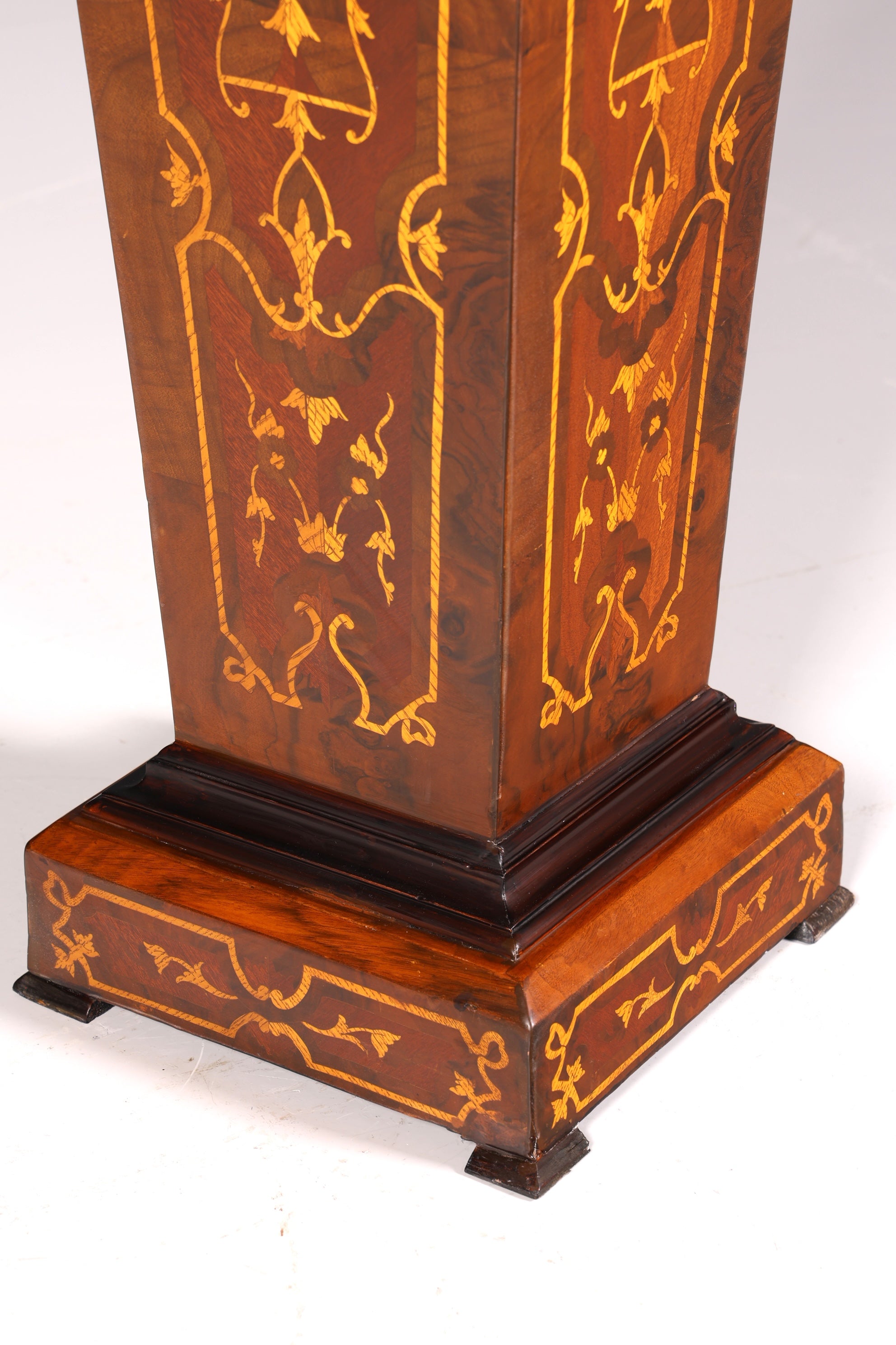 Stilvolle Barock Stil Säule Louis XV Blumensäule Naturstein Marmor Intarsien Ablage Tisch