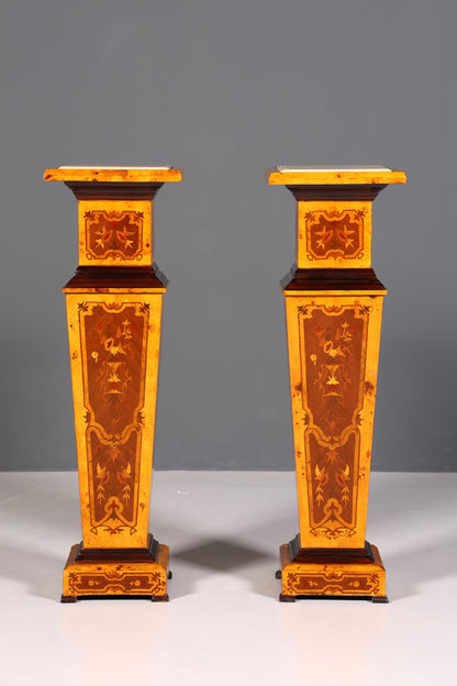 Traumhafte Barock Stil Säule Louis XV Blumensäule Naturstein Marmor Ablage Tisch