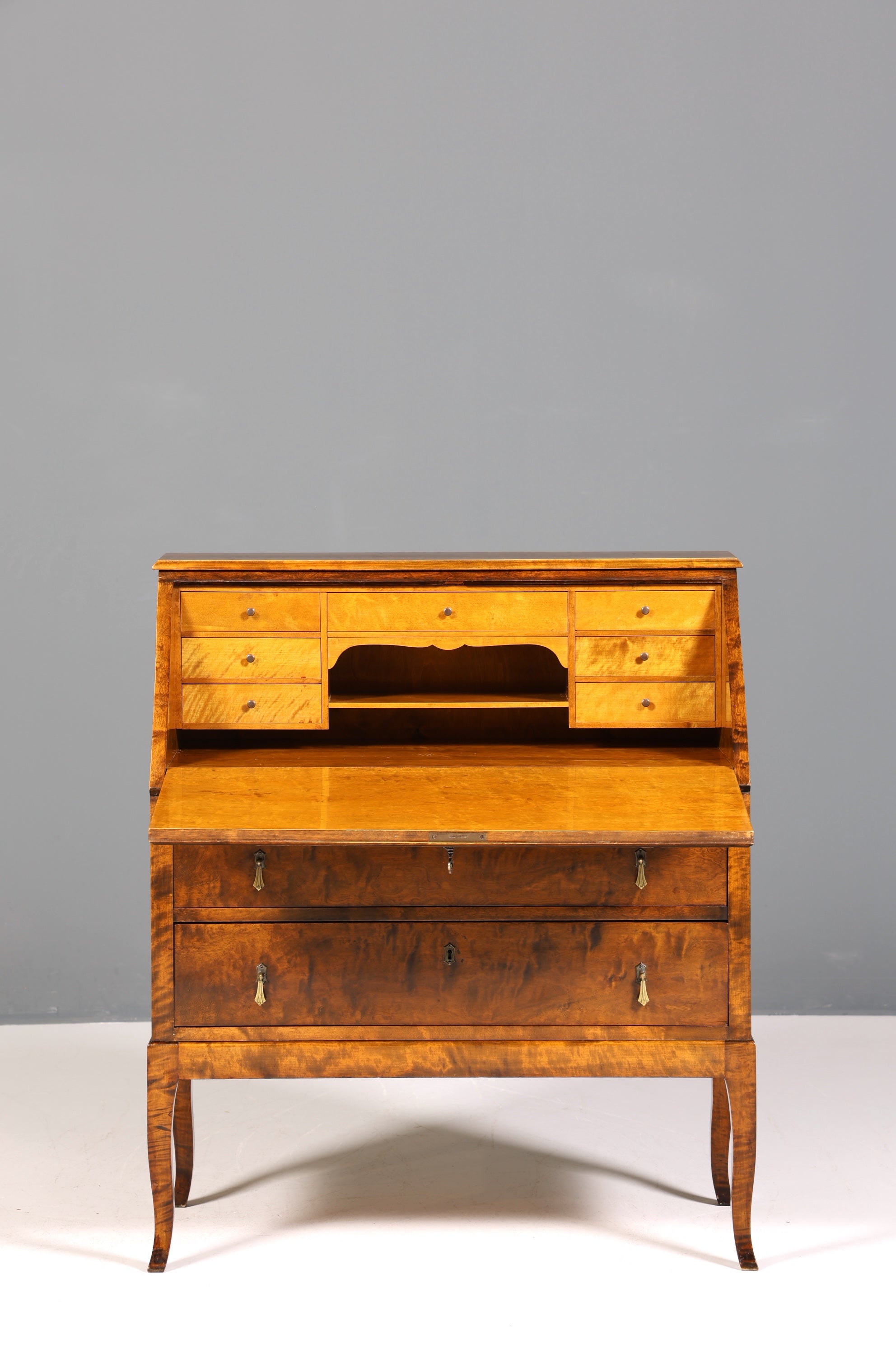 F234 Finish cm Wunderschöner Sekretär im Art Deco Stil Antik um 1930 Büro Kommode Schreibkommode