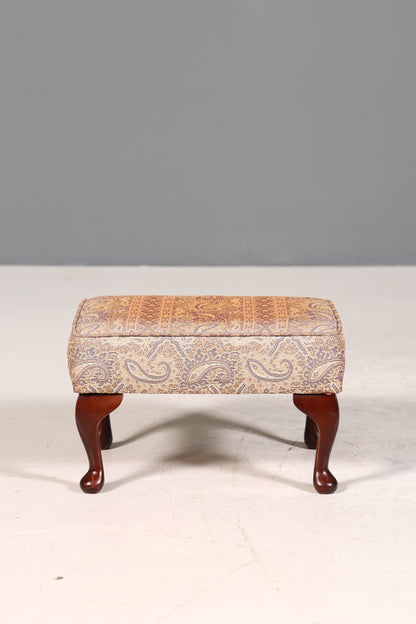 Wunderschöner Barock Stil Hocker der Marke Villeroy &amp; Boch Chippendale Stil Samt Schemel Fussablage