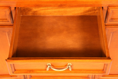 Wunderschöner Original Selva Vitrine Antik Stil massiv Holz Buffet Villa Borghese Schrank Bibliothek