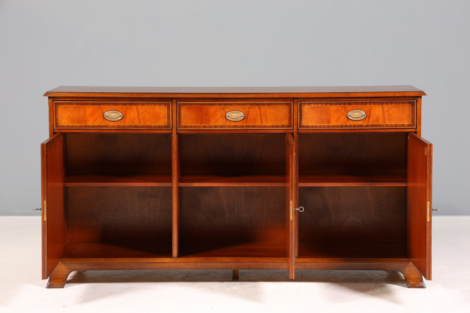 Traumhaftes Englisches Sideboard Original Heldense Buffet Antik Stil Mahagoni Schrank Anrichte