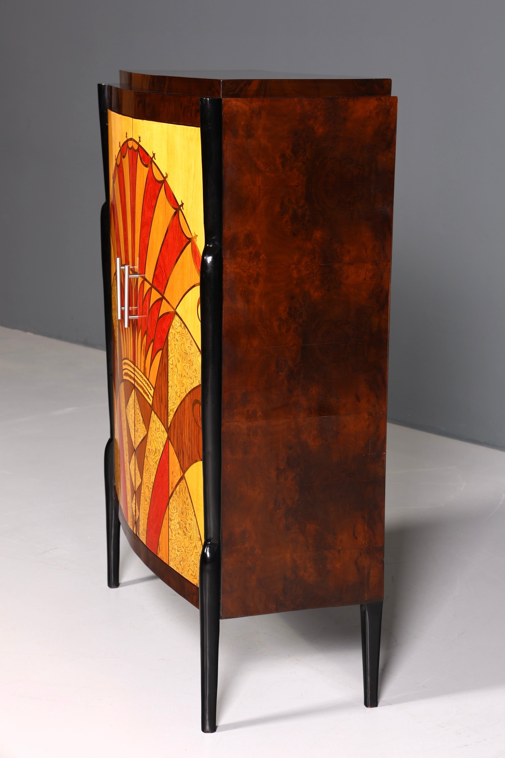 Traumhaftes Art Deco Stil Highboard Schrank Kommode Vertiko Sun Cabinet
