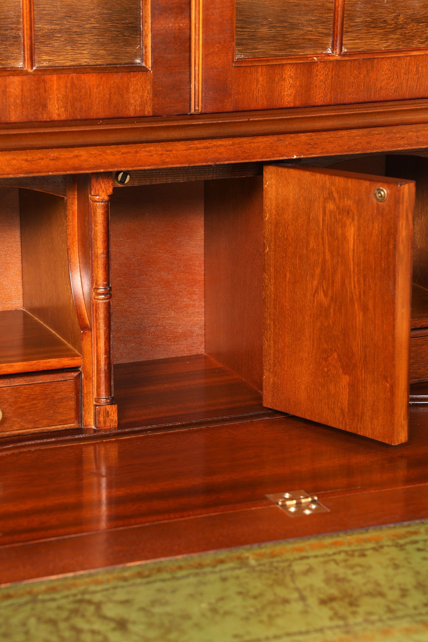 Traumhafter Englischer Sekretär Büro Aufsatzsekretär Antik 60S Vitrinen Schrank UK