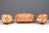 Wunderschönes Chippendale Sofa Barock Stil Couch Samt Stoff Rococo 2 Sitzer Canapé