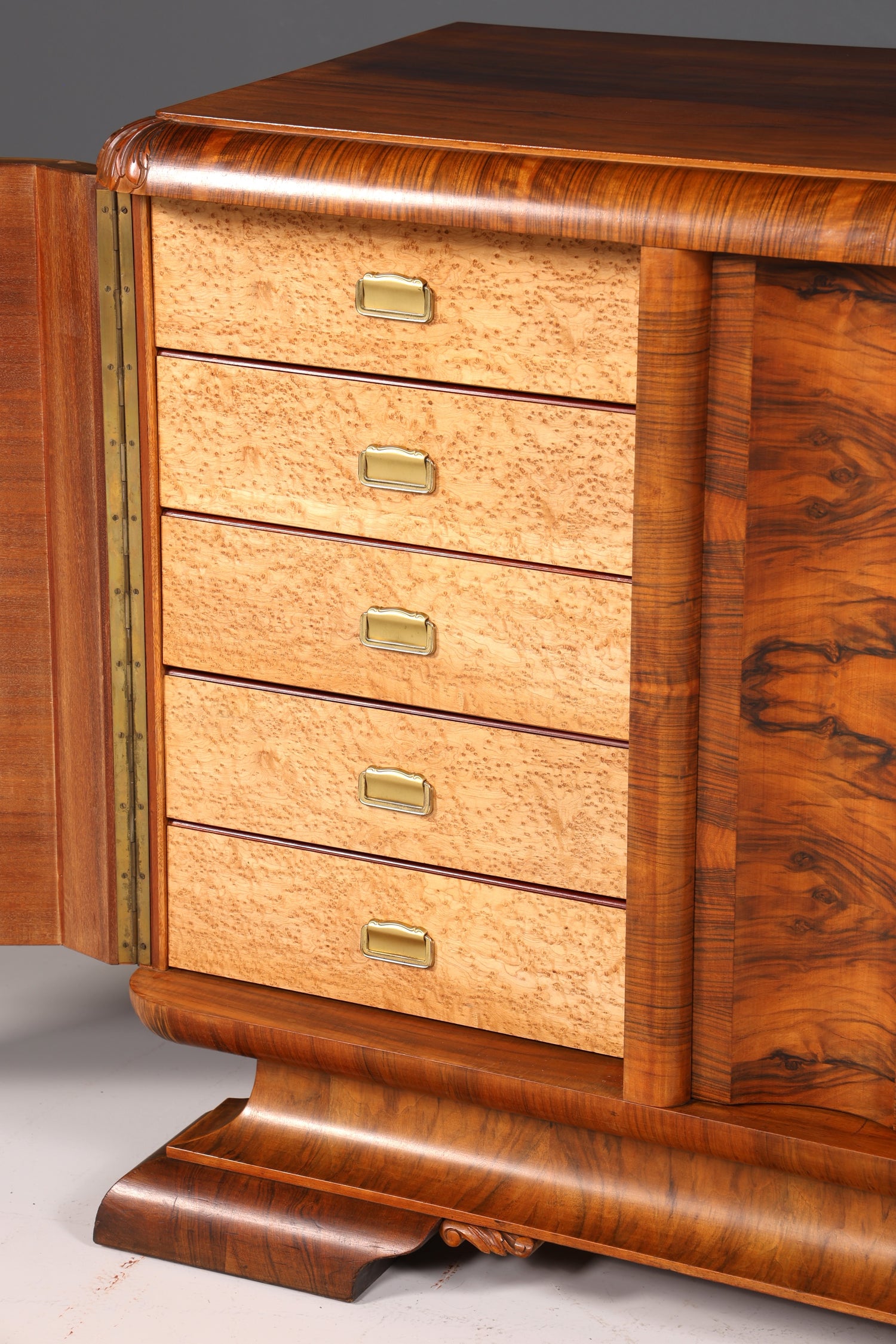 Wunderschönes Original Art Deco Sideboard Antik Schrank TV Kommode Buffet um 1930