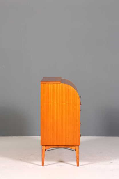 Wunderschöner Mid Century Rollladen Sekretär echt Holz Büro Schrank Vintage Schreibkommode