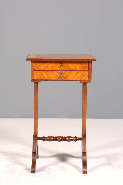 Stilvoller Gründerzeit Beistelltisch Louis Philippe Nähtisch Antik Ablagetisch um 1880