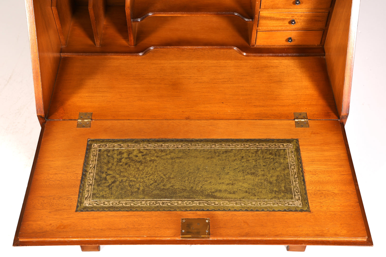 Wunderschöner Englischer Sekretär Schreibkommode Antik Stil echt Lederauflage Kommode UK Schreibtisch