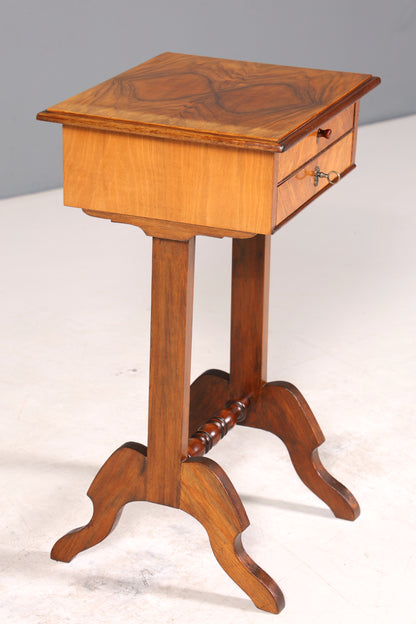Stilvoller Gründerzeit Beistelltisch Louis Philippe Nähtisch Antik Ablagetisch um 1880