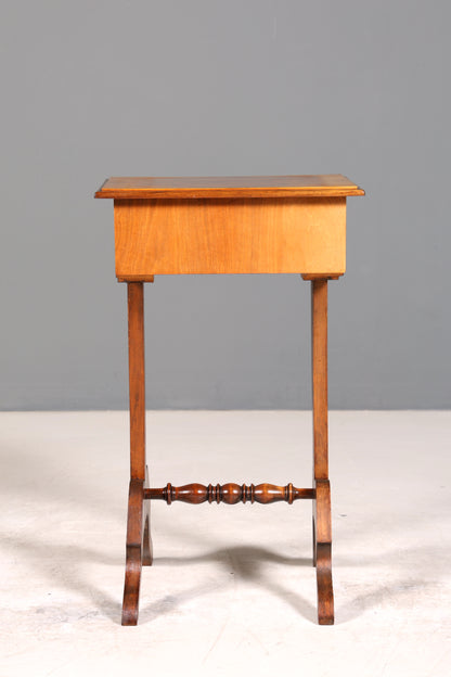 Stilvoller Gründerzeit Beistelltisch Louis Philippe Nähtisch Antik Ablagetisch um 1880