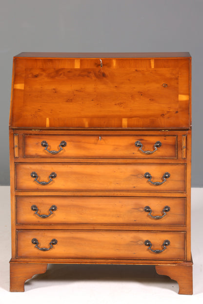 Wunderschöner Englischer Sekretär Schreibkommode Antik Stil echt Lederauflage Kommode UK Schreibtisch