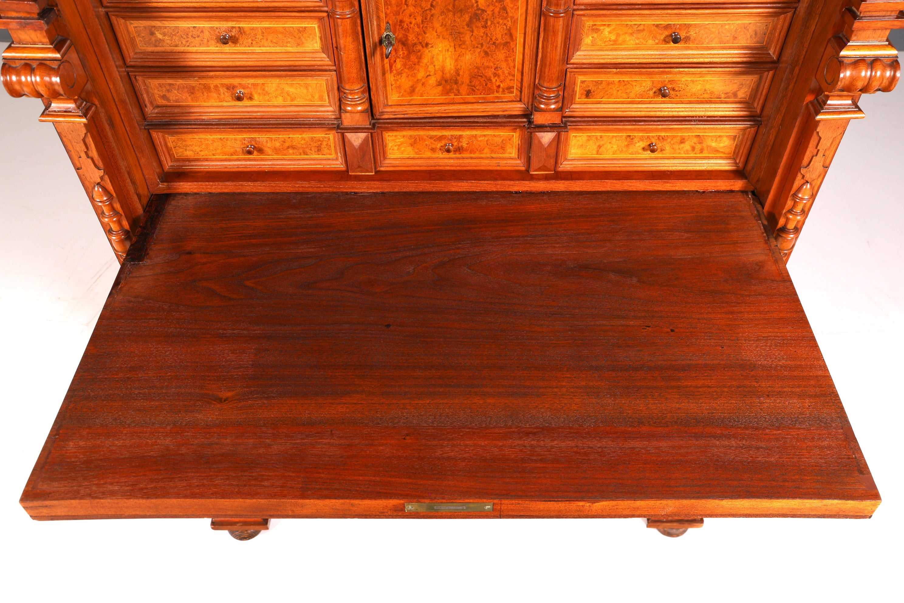 Beeindruckender Gründerzeit Sekretär Vertiko Highboard Louis Philippe Kommode um 1880