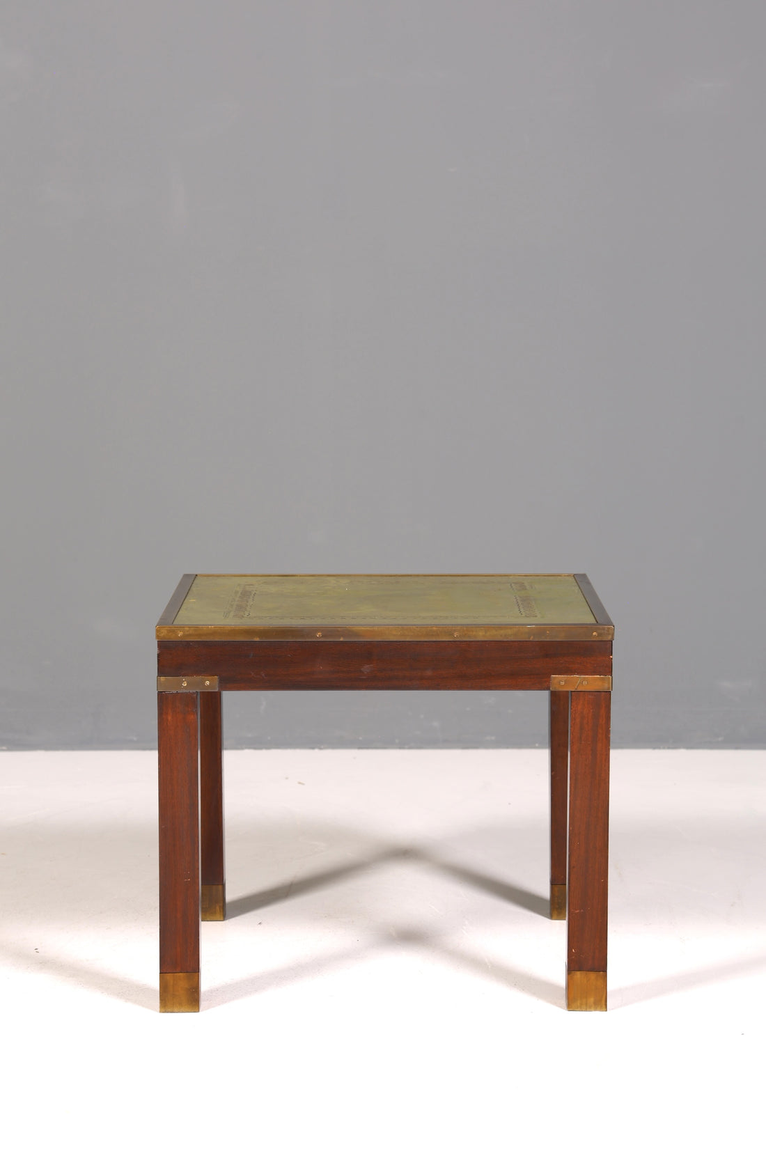 Traumhafter Englischer Tisch Couchtisch Englisch Maritim Antik Stil Mahagoni Ablagetisch echt Lederauflage Beistelltisch