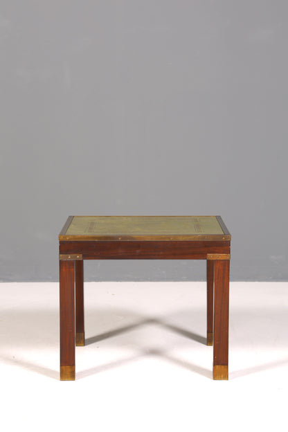 Traumhafter Englischer Tisch Couchtisch Englisch Maritim Antik Stil Mahagoni Ablagetisch echt Lederauflage Beistelltisch