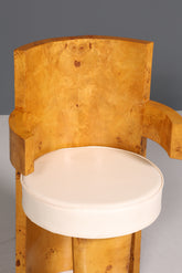 Aussergewöhnlicher Art Deco Design Stuhl Biedermeier Stil Sekretär Stuhl Birke Esszimmer Stuhl