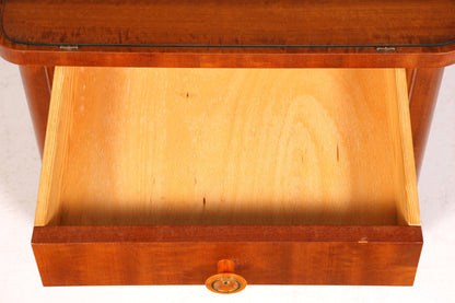 Schlichte Mid Century Kommode Vintage Klappschränkchen Danish Design Nachttisch 2 von 2