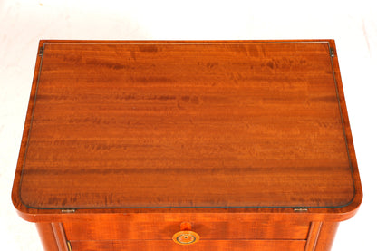 Schlichte Mid Century Kommode Vintage Klappschränkchen Danish Design Nachttisch 2 von 2