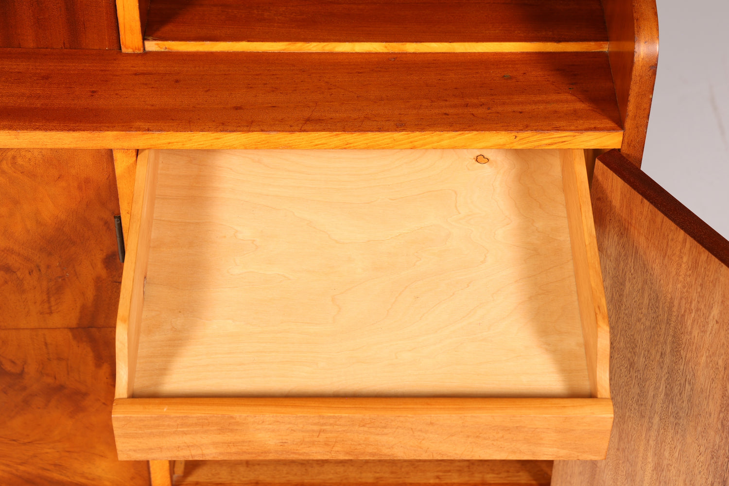 Traumhafter Mid Century Schrank Bücherregal Vintage Sekretär Highboard Holz Regal Bookshelf