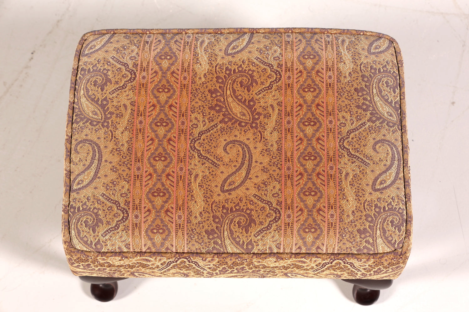 Wunderschöner Barock Stil Hocker der Marke Villeroy &amp; Boch Chippendale Stil Samt Schemel Fussablage