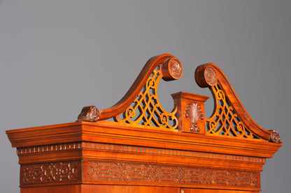 Stilvoller Englischer Sekretär Original Wade Büro Aufsatzsekretär Antik 60s Vitrinen Schrank UK