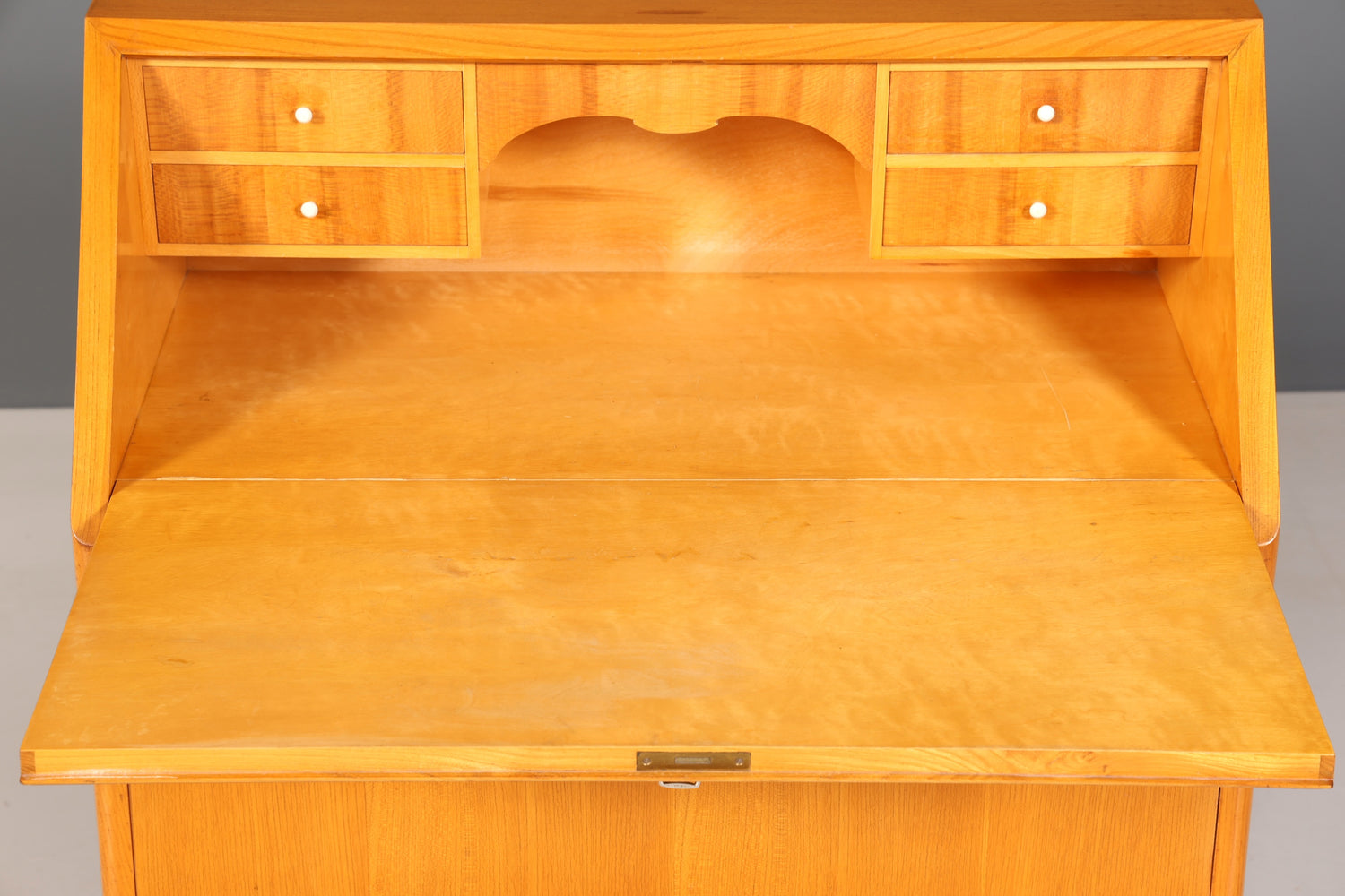 Schlichter Sekretär im Biedermeier Stil um 1930 echt Holz Schreibmöbel Kommode