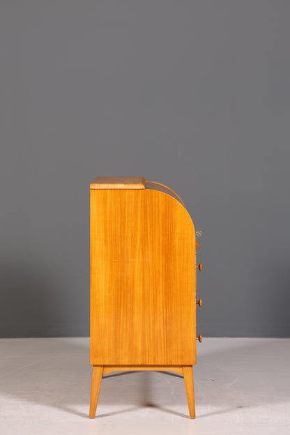 Wunderschöner Mid Century Rollladen Sekretär echt Holz Büro Schrank Vintage Schreibkommode