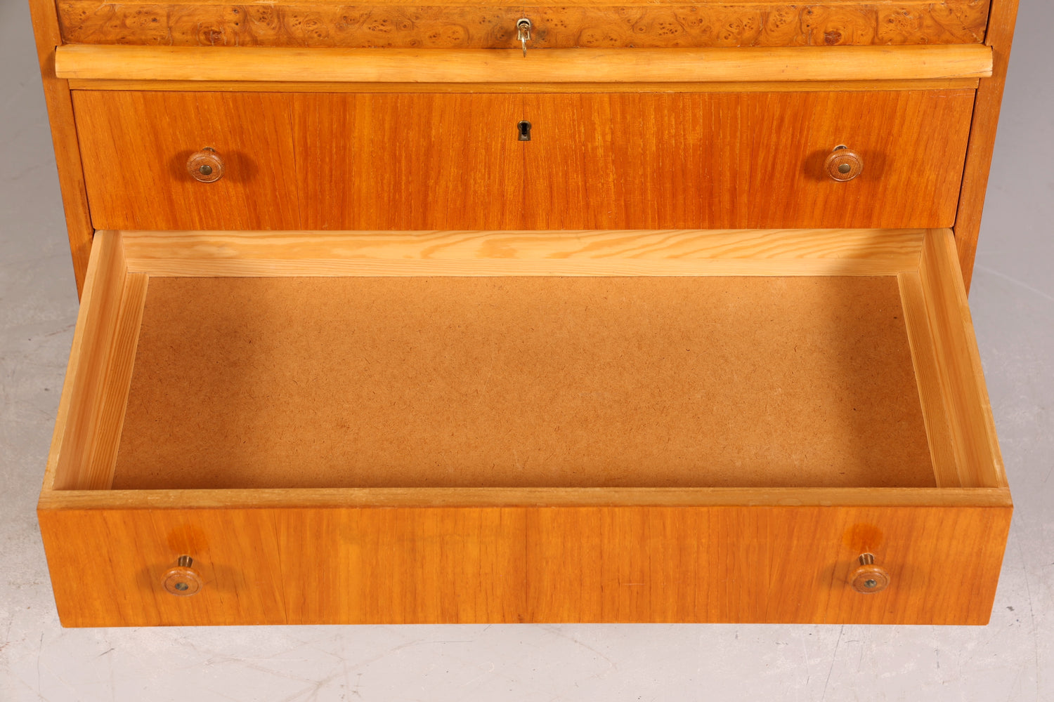 Wunderschöner Mid Century Rollladen Sekretär echt Holz Büro Schrank Vintage Schreibkommode