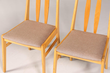 2x Schlichte Mid Century Stühle Retro Stuhlset Danish Design Küchenstühle Esszimmer Stühle